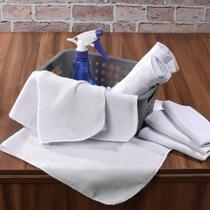 Kit 12 Panos Simples 40Cm X 65Cm Algodão Branco - Panosul