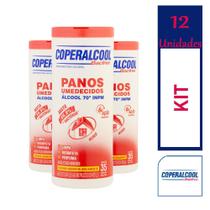 Kit 12 Panos Umedecidos Álcool 70 INPM Mimo Com 35un Cada