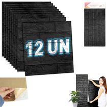 Kit 12 Papel De Parede 3d Placa Decorativa Texturizado 77x70cm