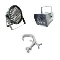 KIT 12 PAR LED slim 60x3w rgbwa 12 garras fumaça600