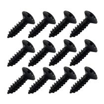 Kit 12 Parafuso Escudo 3Mm X 12Mm Guitarra Baixo Preto