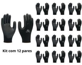 Kit 12 pares da luva multitato pu - ref ss 1003 - marca super safety