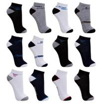 Kit 12 Pares de Meia Cano Curto Unissex Tamanho 40-46 Cores Variadas Kit 12 Pares de Meia Cano Curto Unissex Tamanho 40-46 Cores Variadas
