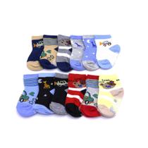 Kit 12 Pares de Meia Infantil Masculina Antiderrapante