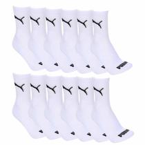 Kit 12 Pares de Meia Puma Cano Médio Esportiva