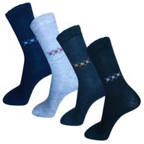 Kit 12 Pares de Meia Social masculina Sport fino cano longo