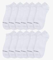 Kit 12 Pares De Meia Soquete Lisas Trick Nick Branco