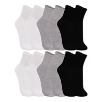 Kit 12 pares de meia trifil cano medio esportiva original nf