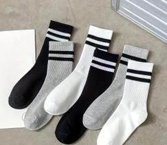 Kit 12 Pares de Meias Cano Alto Ideal Para Esporte e Dia a Dia Kit 12 Pares de Meias Cano Alto Ideal Para Esporte e Dia a Dia