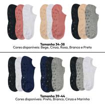 Kit 12 Pares de Meias de Yoga Antiderrapante para Pilates e Aeróbica Moda Feminina Fitness Interior