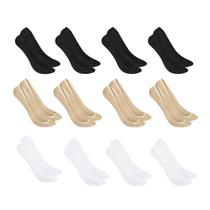 Kit 12 Pares De Meias Femininas Super Invisível Sapatilha Selene Básica