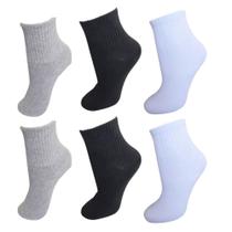 Kit 12 Pares De Meias Infantil Cano Médio Alto Unissex Kit 12 Pares De Meias Infantil Cano Médio Alto Unissex