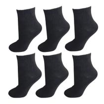 Kit 12 Pares De Meias Infantil Cano Médio Alto Unissex