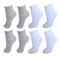 Kit 12 Pares De Meias Infantil Cano Médio Alto Unissex