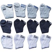 Kit 12 Pares De Meias Masculina Feminina Cano Longo Grossa Sport Algodão Lisas Unissex Atacado Oferta