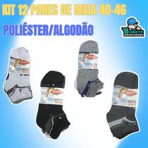Kit 12 Pares de Meias Masculinas Disinoni 4046 Cores Sortidas Kit 12 Pares de Meias Masculinas Disinoni 4046 Cores Sortidas