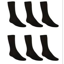 Kit 12 pares de meias modelo social tecido poliéster tradicional moda masculina