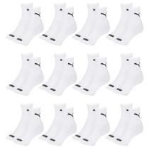 Kit 12 Pares de Meias Puma Cano Médio Esportiva Feminino