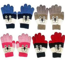 kit 12 pares Luvas infantil Bichinho gatinha Quente para 3 a 8 anos de Frio inverno kit 12 pares Luvas infantil Bichinho gatinha Quente para 3 a 8 anos de Frio inverno