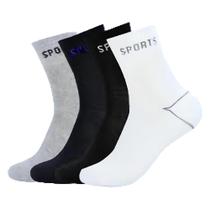 Kit 12 Pares Meia Cor Sortida Cano Curto e Longo Atacado