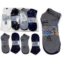 Kit 12 pares Meia Juvenil Soquete Cano Curto Calça 31 ao 35