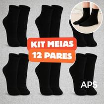 Kit 12 Pares Meia Masculina Feminino unissex Cano Alto Sport Algodão Direto da Fábrica