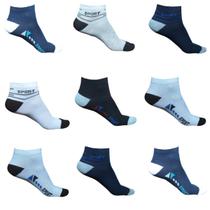 Kit 12 Pares Meia Masculino Cano Curto Soquete Meias Varias Cores - SPORT