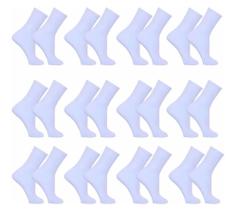 Kit 12 Pares Meia Masculino Cano Médio Esporte Varias Cores 37a42