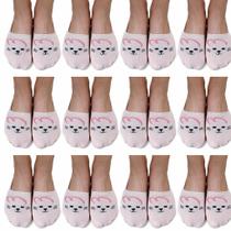 Kit 12 Pares Meia Sapatilha Invisível feminina Nude