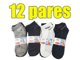 Kit 12 Pares Meia Soquete Cano Curto Sport