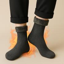 Kit 12 Pares Meia Térmica Forrada Quentinha Frio Intenso Inverno Premium Cano Médio