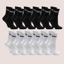 Kit 12 Pares Meia Topper Cano Alto Conforto Total