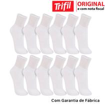 Kit 12 Pares Meia Unisex Cano Médio 12cm Trifil T08720