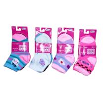 Kit 12 Pares Meias Bebê Infantil Juvenil Feminina Menina Cano Curto/Longo Sortidas Estampada