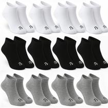 Kit 12 Pares Meias Cano Curto Baixo Soquete Sapatilha Unissex Masculina Feminina Academia Confortável Original Kit 12 Pares Meias Cano Curto Baixo Soquete Sapatilha Unissex Masculina Feminina Academia Confortável Original