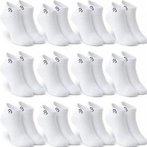Kit 12 Pares Meias Cano Curto Baixo Soquete Sapatilha Unissex Masculina Feminina Academia Confortável Original