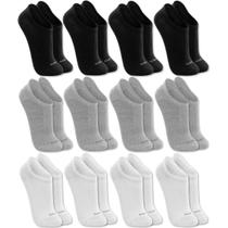 Kit 12 Pares Meias Curto Masculina Soquete Invisível Algodão Kit 12 Pares Meias Curto Masculina Soquete Invisível Algodão