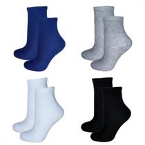 Kit 12 Pares Meias Infantil Juvenil Criança Unissex Menina Menino Sortidas Cores Lisas Atacado