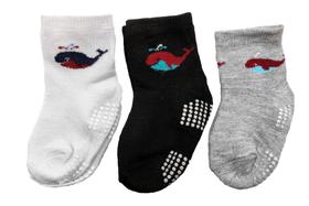 Kit 12 Pares Meias Infantil menino para 6 a 12 meses Antiderrapante Coloridas