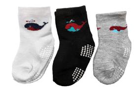 Kit 12 Pares Meias Infantil menino para 6 a 12 meses Antiderrapante Coloridas