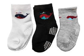 Kit 12 Pares Meias Infantil menino para 6 a 12 meses Antiderrapante Coloridas