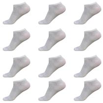 Kit 12 Pares Meias Masculina Soquete Socks Cano Curto Médio Branca Preta Cores Variadas Adulto Atacado 114