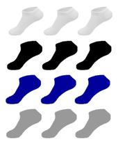 Kit 12 Pares Meias Soquete Masculina Esporte Kit 12 Pares Qualidade 40-46 Kit 12 Pares Meias Soquete Masculina Esporte Kit 12 Pares Qualidade 40-46