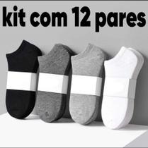 Kit 12 Pares Meias Soquete Masculina Feminina Cano Curto Algodão Respirável Kit 12 Pares Meias Soquete Masculina Feminina Cano Curto Algodão Respirável