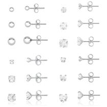 Kit 12 Pares Trios Brincos De Prata 925 Kit 12 Pares Trios Brincos De Prata 925