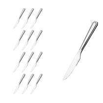 Kit 12 Pçs Faca Reforçada Inox Restaurante / Casa / Bar