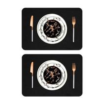 Kit 12 Pçs Jogo Americano Mesa Jantar Sala Restaurante Couro Kit 12 Pçs Jogo Americano Mesa Jantar Sala Restaurante Couro