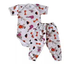 Kit 12 Pçs Prematuro 6 Body + 6 Calça Roupa De Bebê Algodão