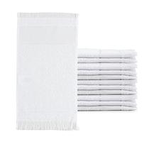 Kit 12 Pçs Toalha Social Para Bordar Ponto Cruz Com Franja 260g 23x39cm