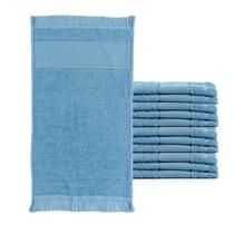 Kit 12 Pçs Toalha Social Para Bordar Ponto Cruz Com Franja 260g 23x39cm